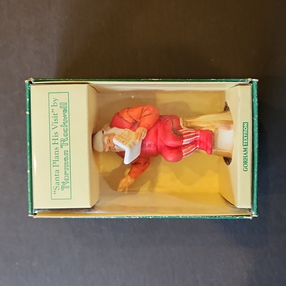 Norman Rockwell Santa Plans His Visit Ornament 1980
